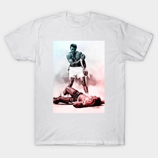 Muhammad Ali Knocks Out Sonny Liston 1964 T-Shirt by VintCam